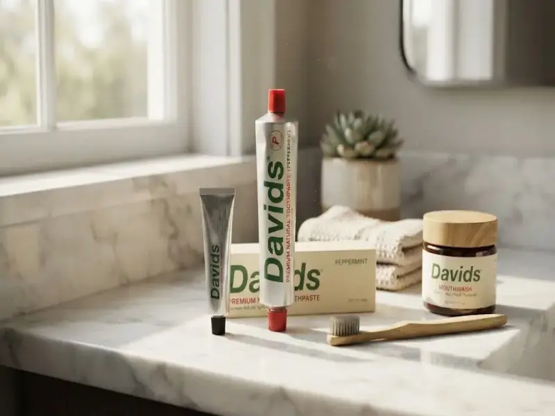 Davids Natural Toothpaste Whitening Charcoal Sensitive Care Travel Tubes and Eco Bundles